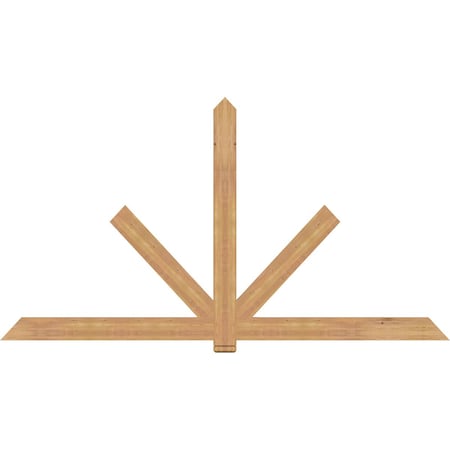Ekena Millwork Kennewick Timber Gable Bracket, Western Red Cedar, 108"W x 58"H x 1 1/2"D x 5 1/2"F, 13/12 Pitch GBW108X58X0206KEN00SWR